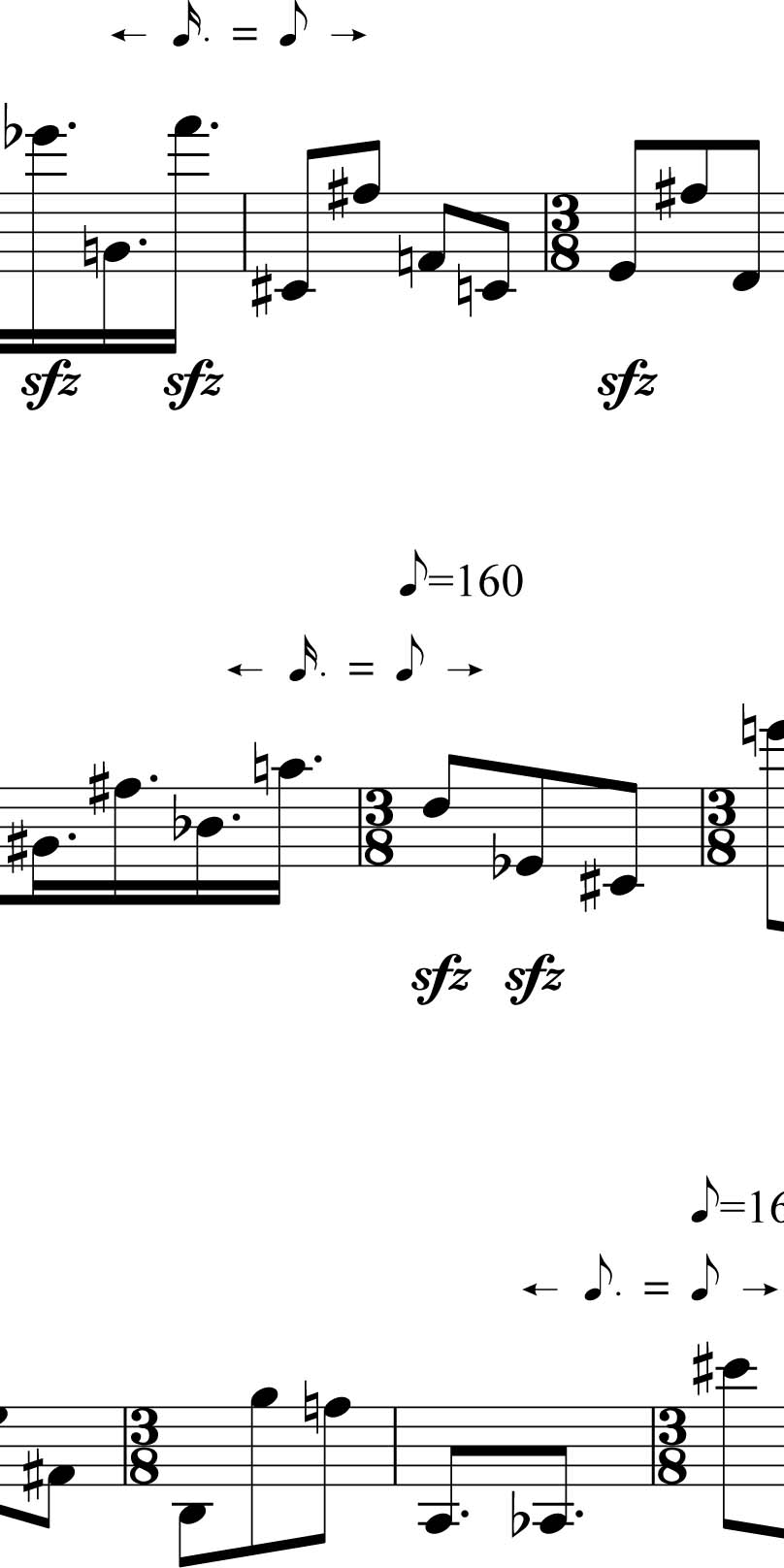 Tom Coult Two Etudes for Solo Violin